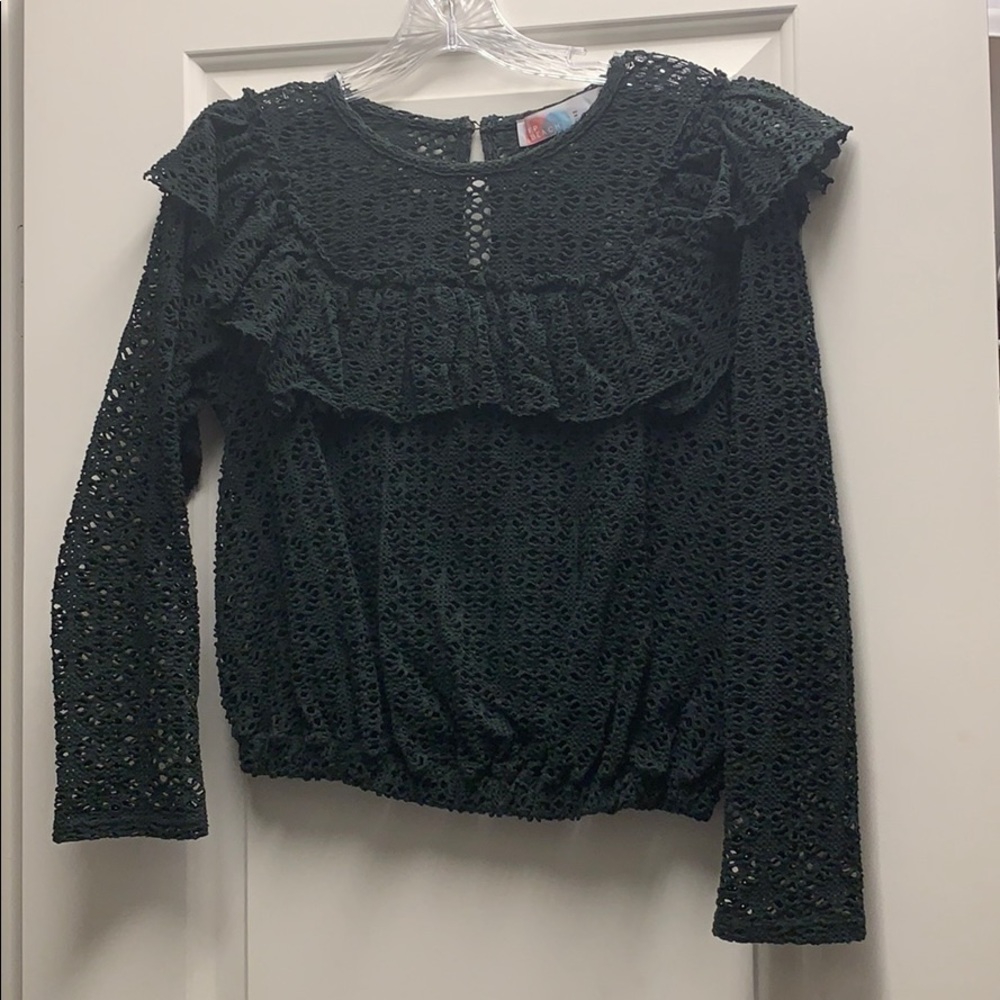 Free People Crochet Ruffle Top - Picture 3 of 3